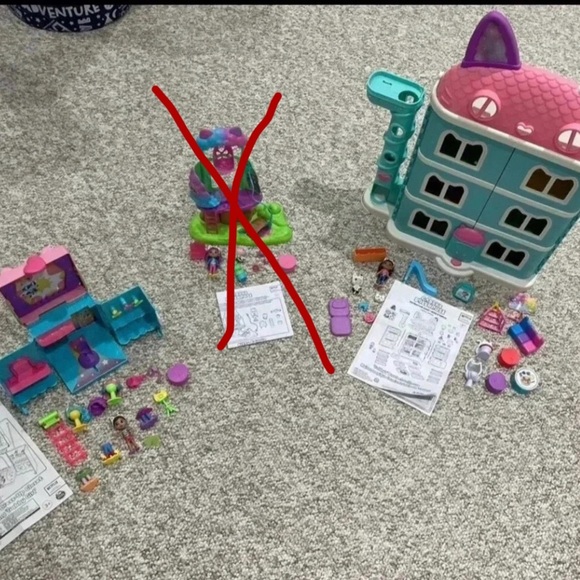 Gabby’s Dollhouse x2 Playsets BUNDLE! BOTH COMPLETE! EUC! - Picture 1 of 6